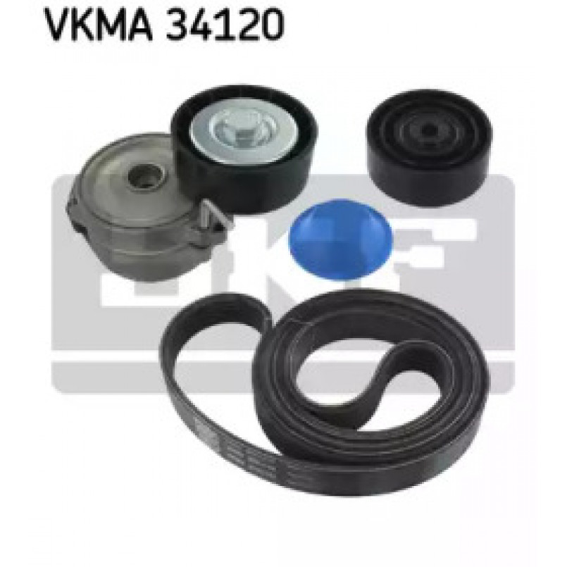 VKMA 34120 SKF Комплект доріжкового ремня (ролик, ремінь)